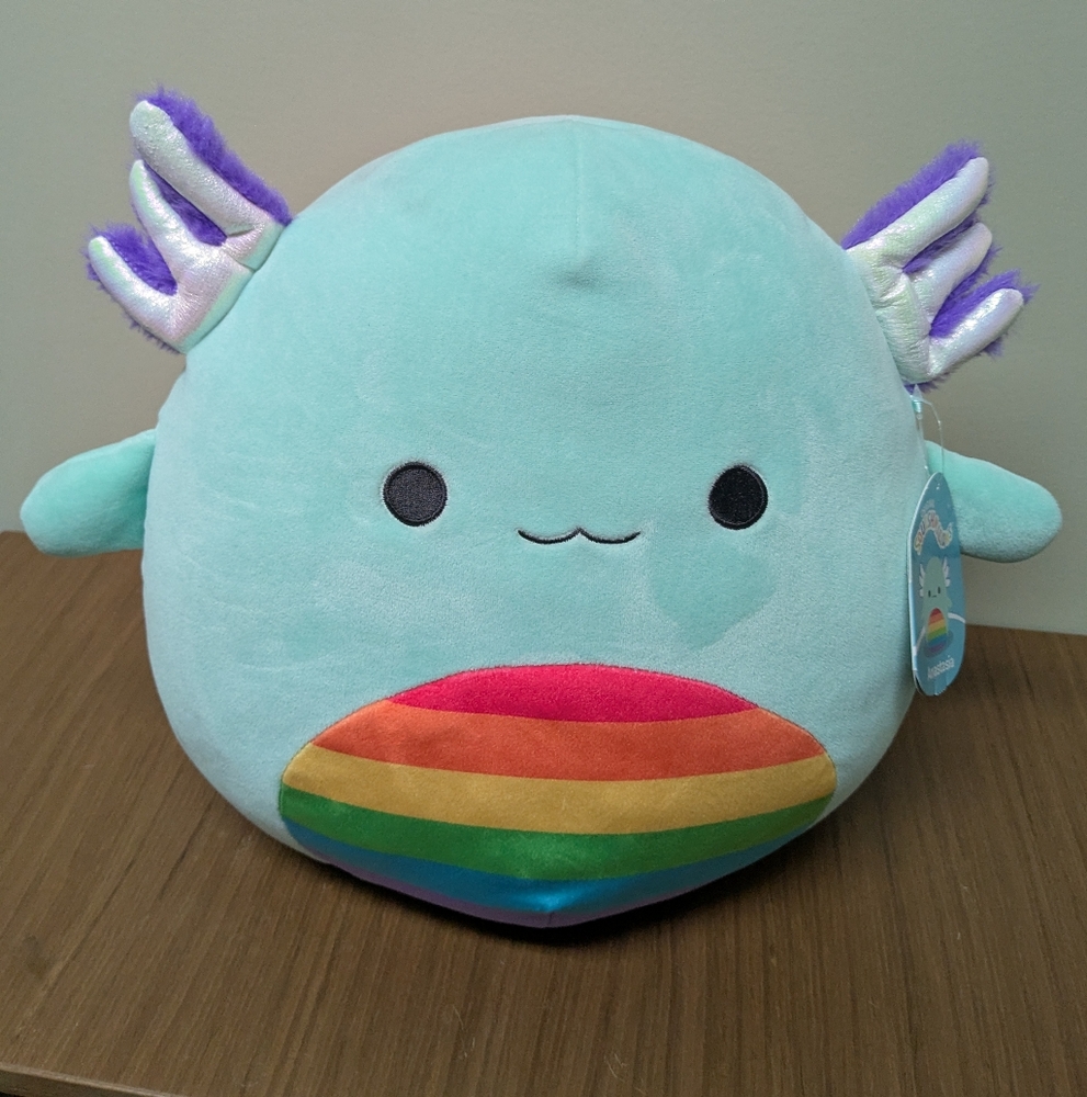 BNWT 12" Anastasia the Axolotl Squishmallow Plush with Rainbow Belly